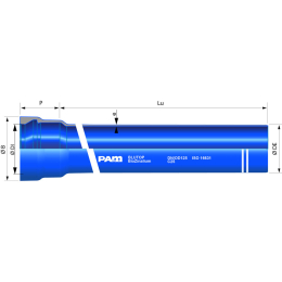 tuyau-blutop-bleu-biozinalium-c25-140x6000-pam|Canalisations AEP