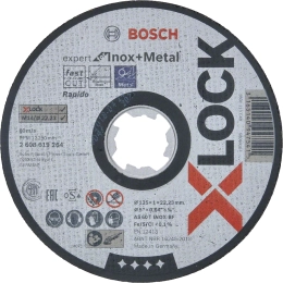 disque-d125x1-0mm-inox-acier-x-lock-2608619264-bosch|Consommables outillages portatifs