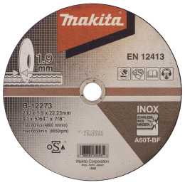 disque-a-tronconner-metal-230x1-9x22-23-mm-a60-b-12273-makit|Consommables outillages portatifs