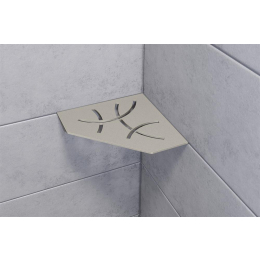 tablette-angle-curve-shelf-e-195x195-alu-struc-gris-pierre|Accessoires salle de bain