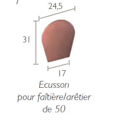 ecusson-faitiere-aretier-50-monier-ak201-silvacane-littoral|Fixation et accessoires tuiles