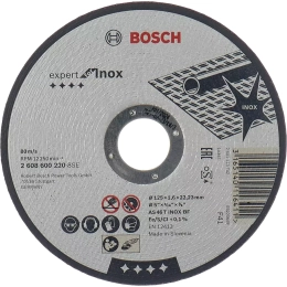 disque-d125x1-6mm-inox-moyeu-plat-2608600220-bosch|Consommables outillages portatifs